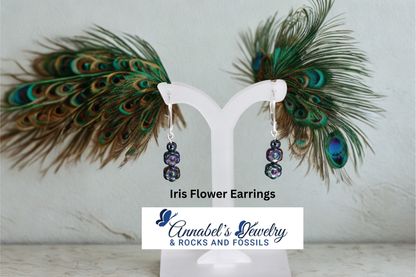 Iris Flower Earrings