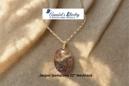Jasper Gemstone 22" Necklace