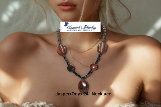 Jasper/Onyx 24" Necklace