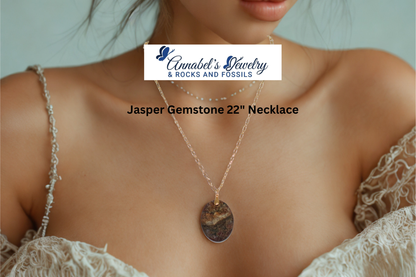 Jasper Gemstone 22" Necklace