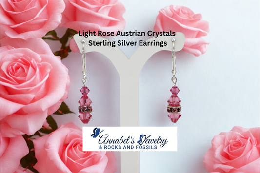 Light Rose Crystals Earrings
