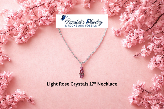 Light Rose Crystals 17" Necklace