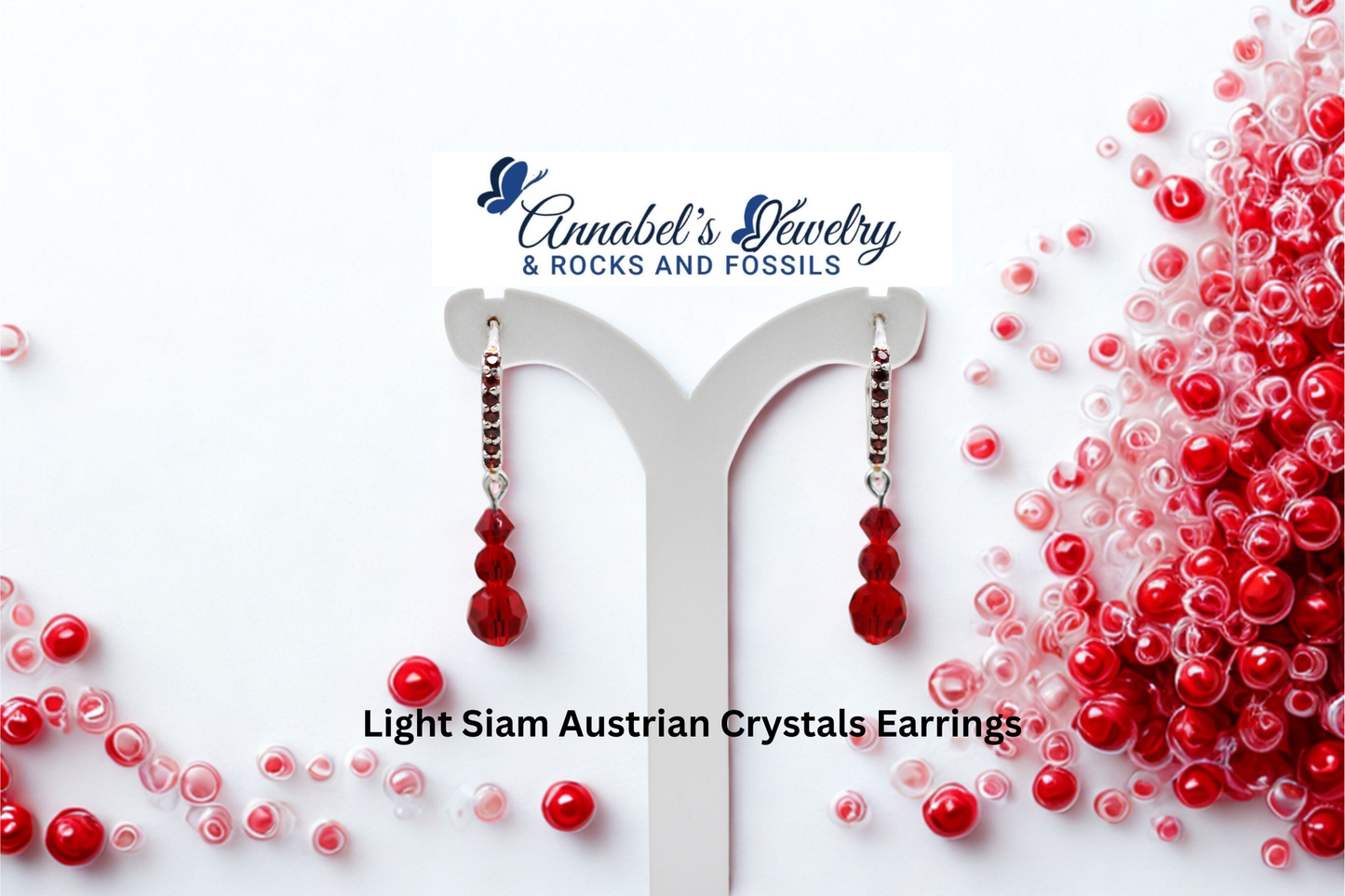 Light Siam Crystals Earrings