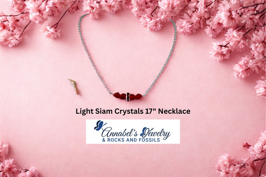 Light Siam Crystals 17" Necklace