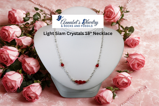 Light Siam Crystals 18" Necklace