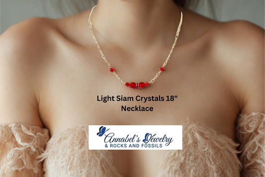 Light Siam Crystals 18" Necklace