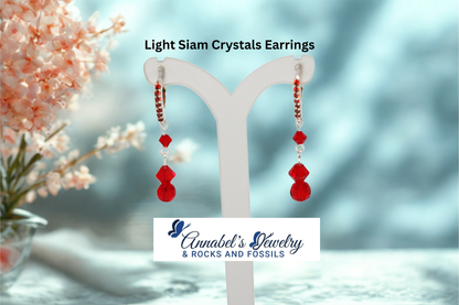 Light Siam Crystals Earrings