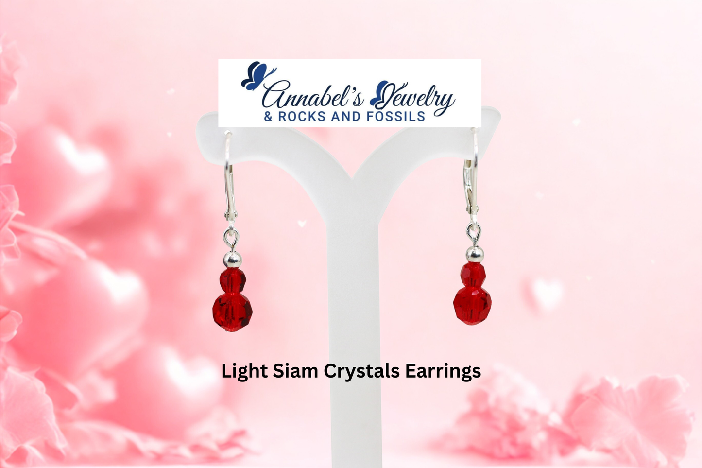 Light Siam Crystals Earrings
