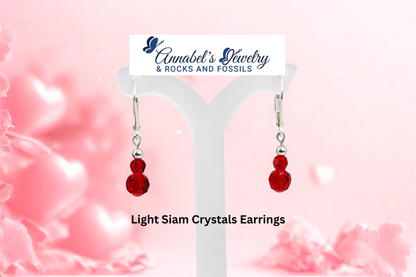 Light Siam Crystals Earrings