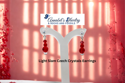 Light Siam Crystals Earrings