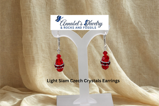 Light Siam Crystals Silver Set
