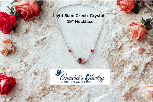 Light Siam Crystals 19" Necklace
