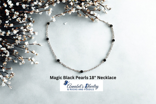 Magic Black Pearls Silver Set