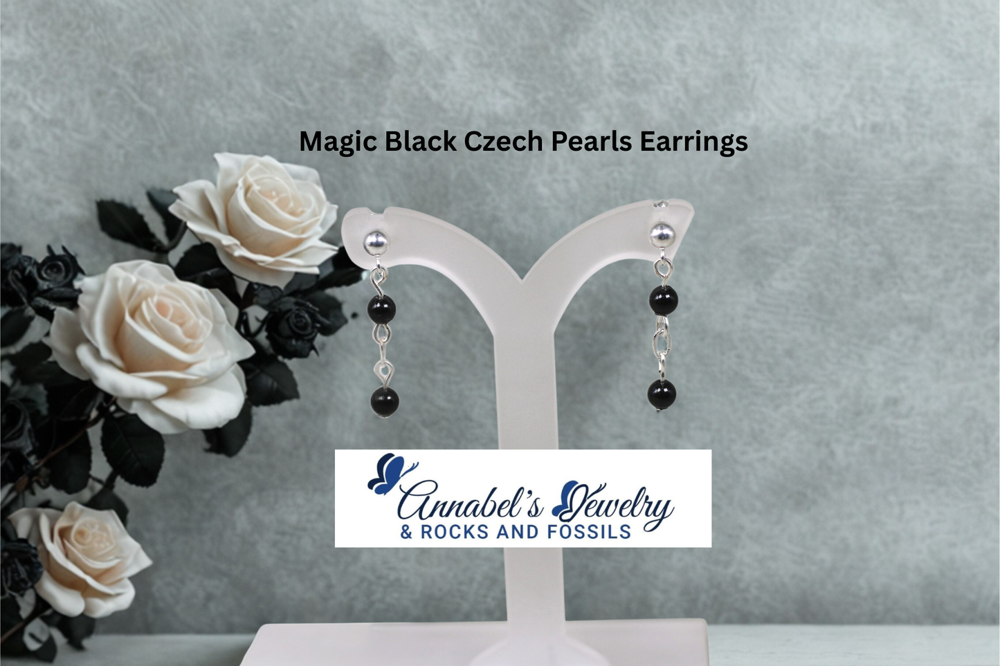 Magic Black Pearls Silver Set