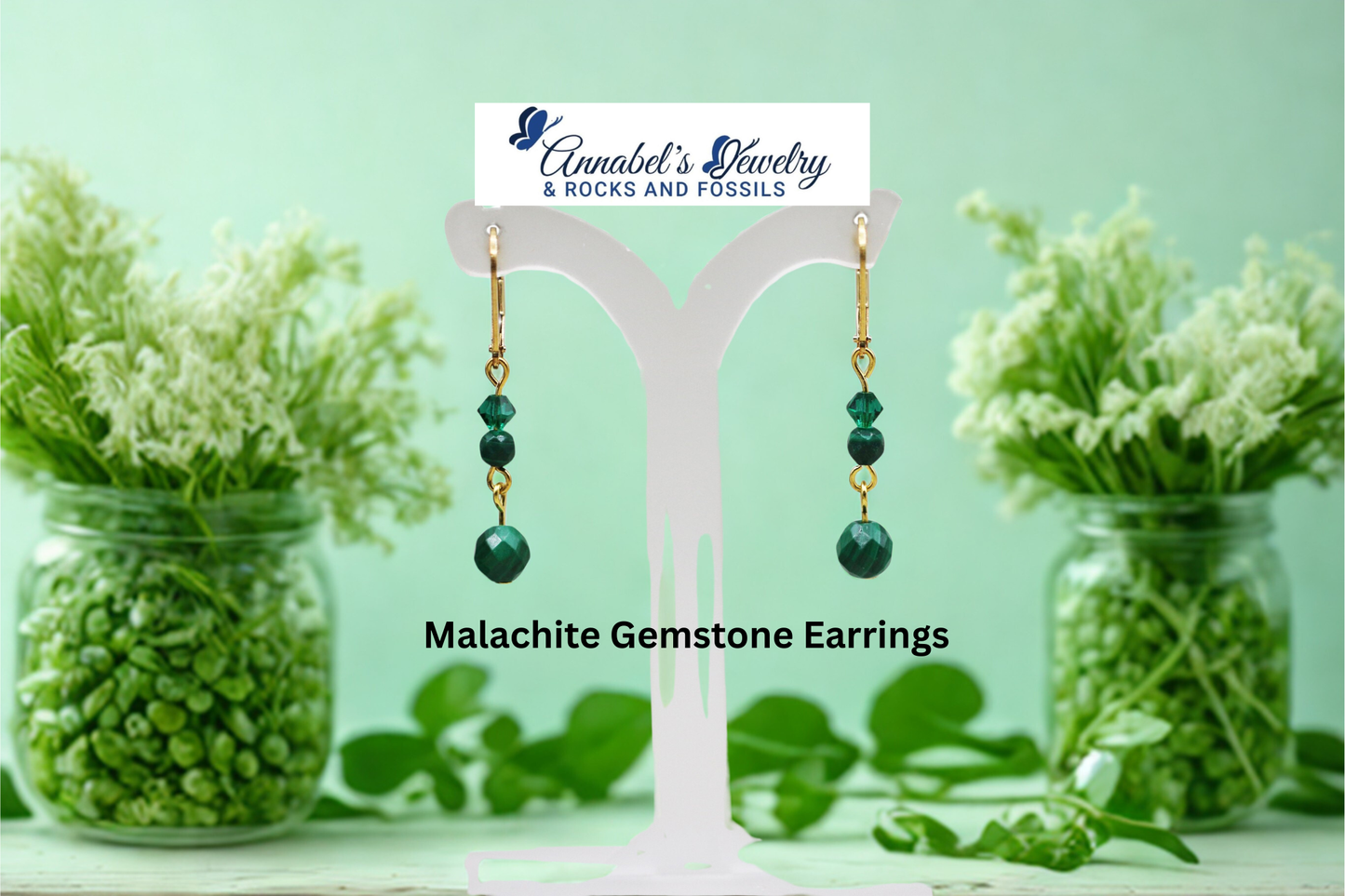 Malachite Gemstones Earrings