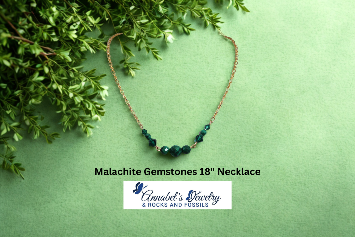 Malachite Gemstones 18" Necklace