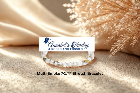 Multi Smoke 7-1/4" Stretch Bracelet