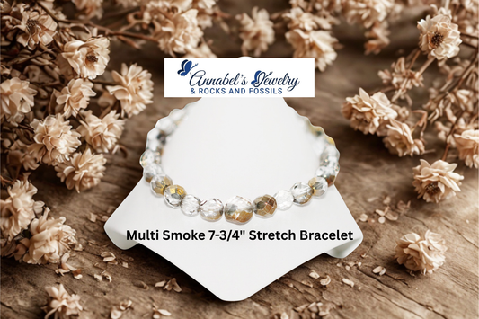 Multi Smoke 7-3/4" Stretch Bracelet
