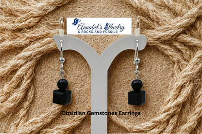 Obsidian Gemstones Earrings