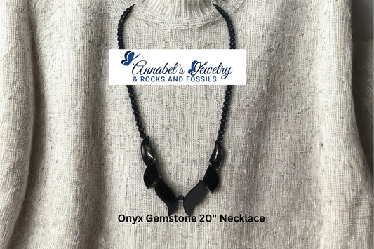 Onyx Gemstone 20" Necklace
