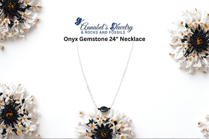 Onyx Gemstone 24" Necklace