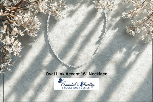 Oval Link Accent 16" Necklace