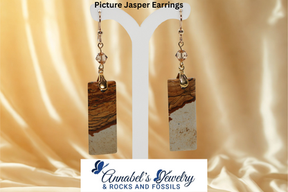 Picture Jasper Earrings
