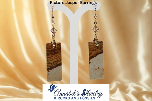 Picture Jasper Earrings