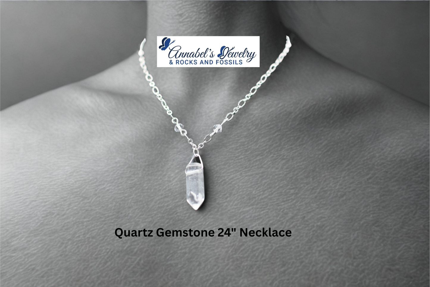 Quartz Gemstone 24" Necklace