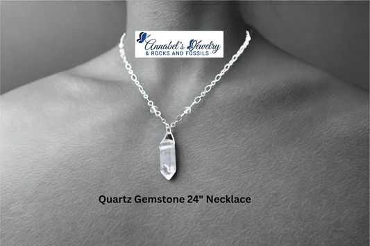 Quartz Gemstone 24" Necklace
