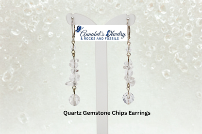 Quartz Gemstone Chips Earrings