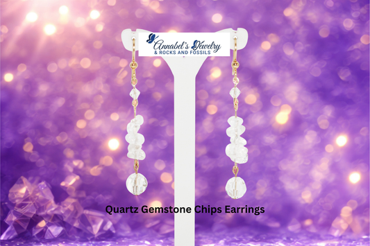Quartz Gemstone Chips Earrings