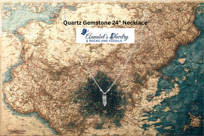 Quartz Gemstone 24" Necklace