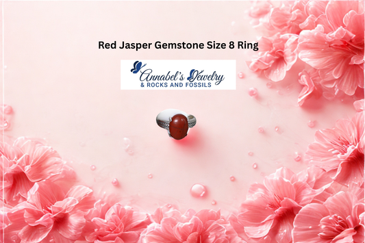 Red Jasper Gemstone Size 8 Ring