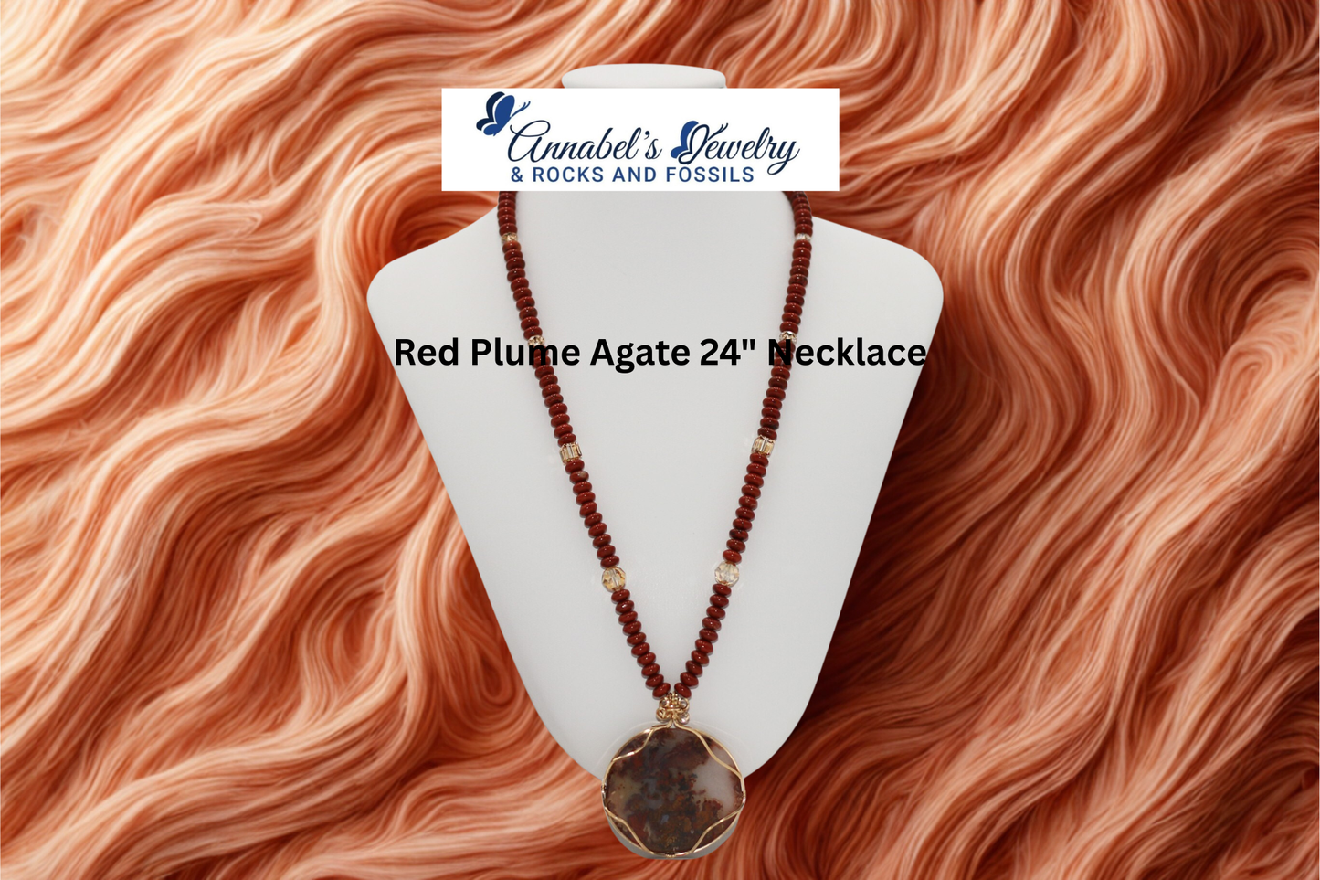 Red Plume Agate Set