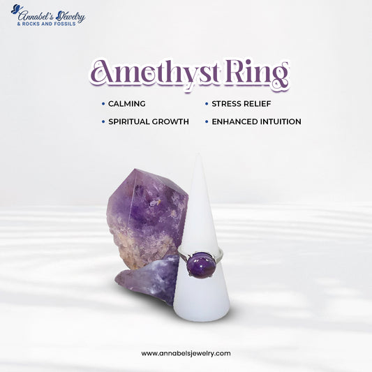 Amethyst Gemstone Size 7 Ring