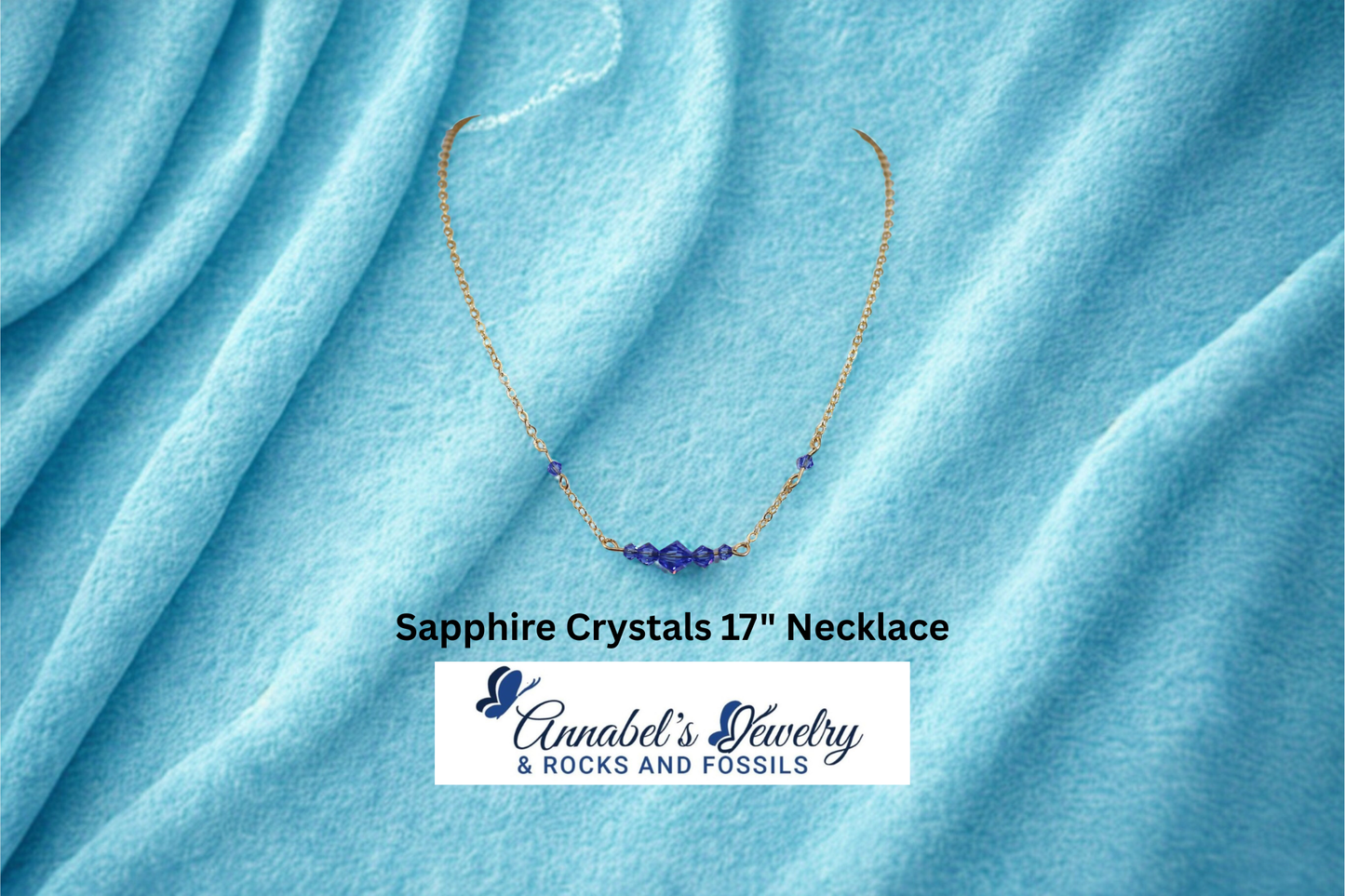Sapphire Crystals 17" Necklace