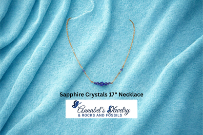 Sapphire Crystals 17" Necklace