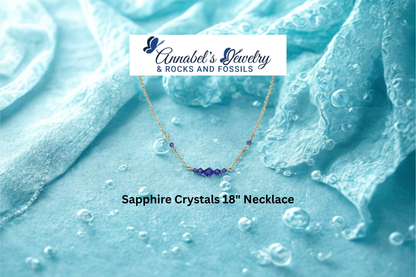 Sapphire Crystals 18" Necklace