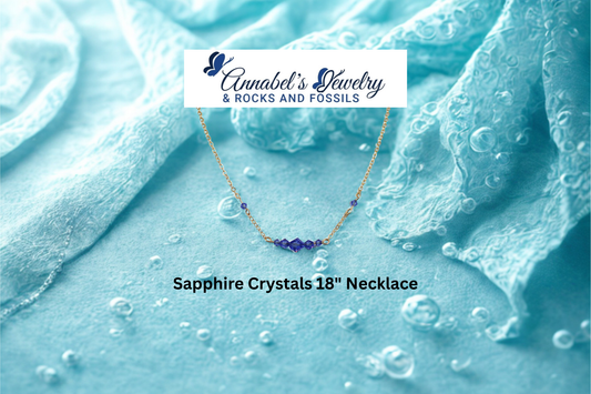 Sapphire Crystals 18" Necklace