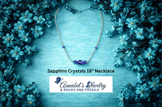 Sapphire Crystals 18" Necklace