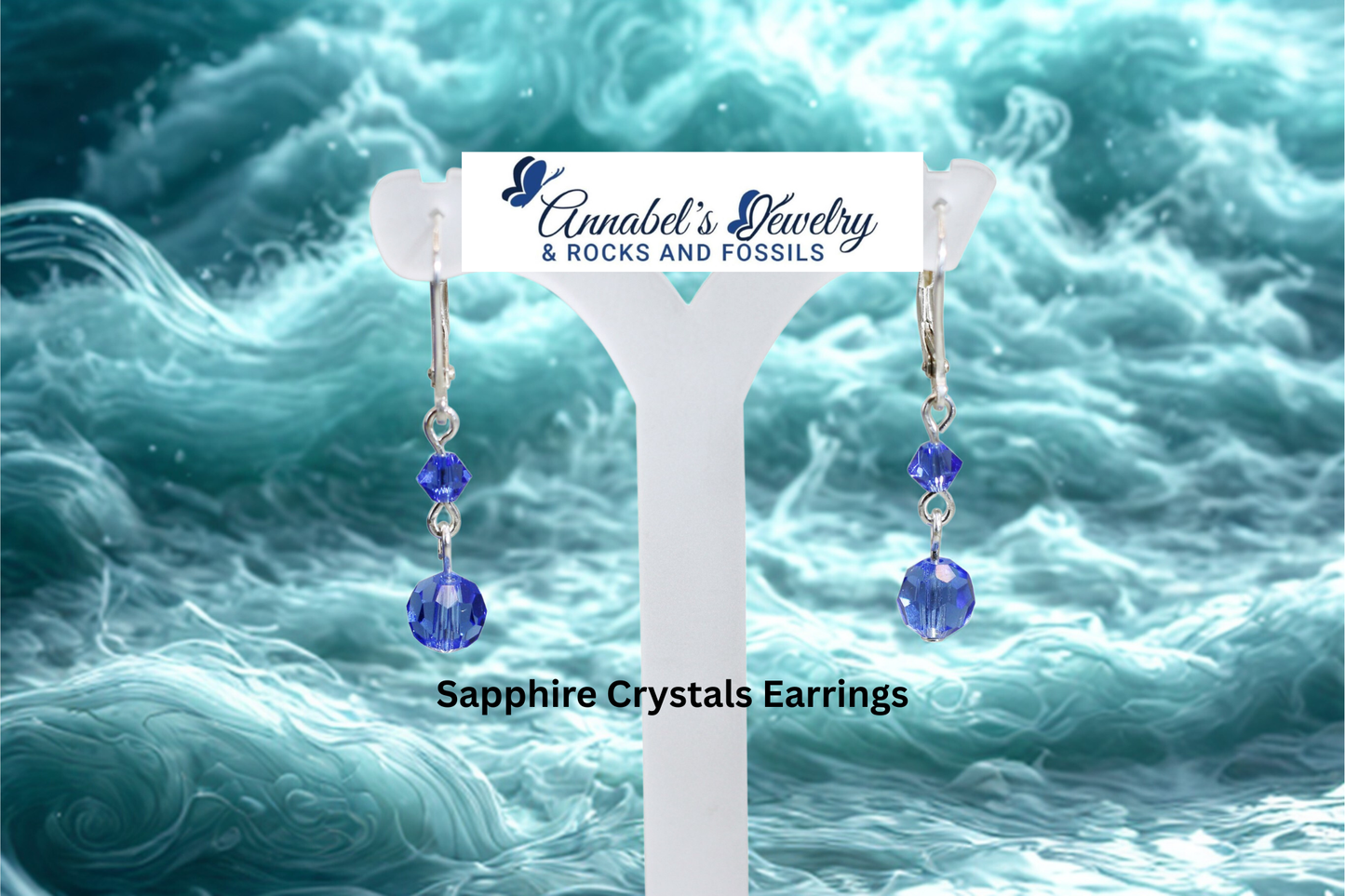 Sapphire Crystals Earrings