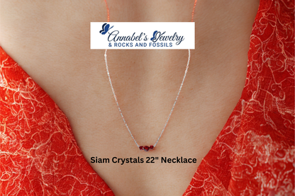 Siam Crystals 22" Necklace