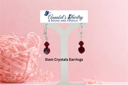 Siam Crystals Earrings