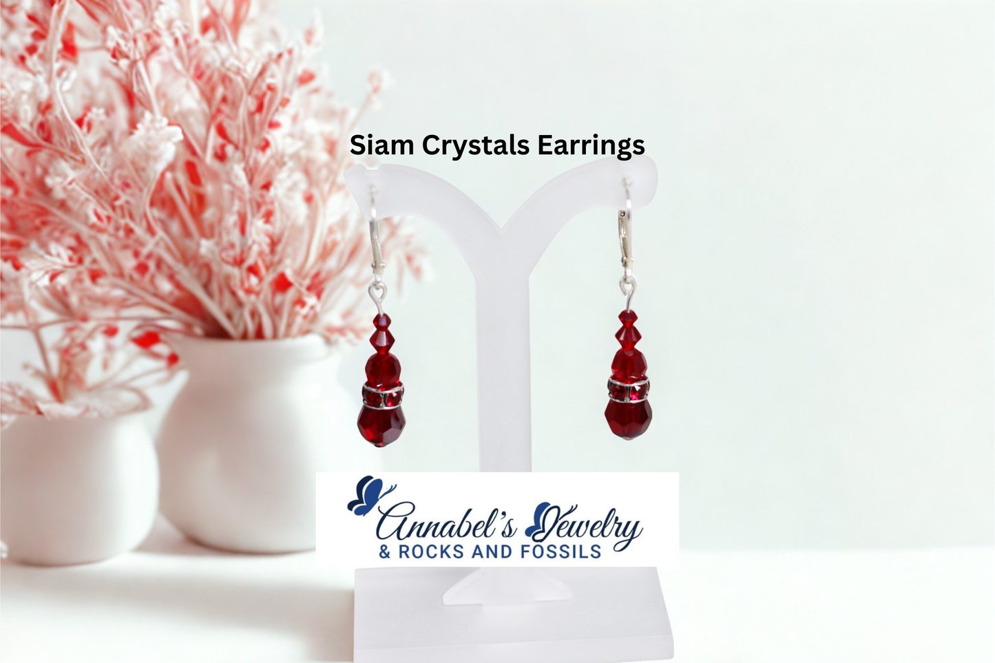 Siam Crystals Earrings