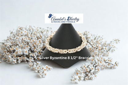 Silver Byzantine 8 1/2" Bracelet