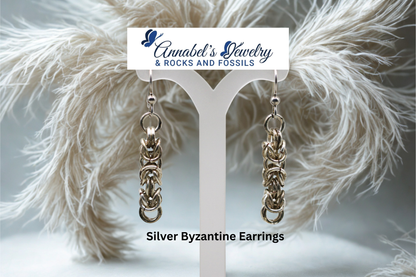 Silver Byzantine Earrings