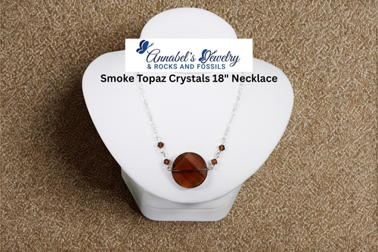 Smoke Topaz Crystals 18" Necklace
