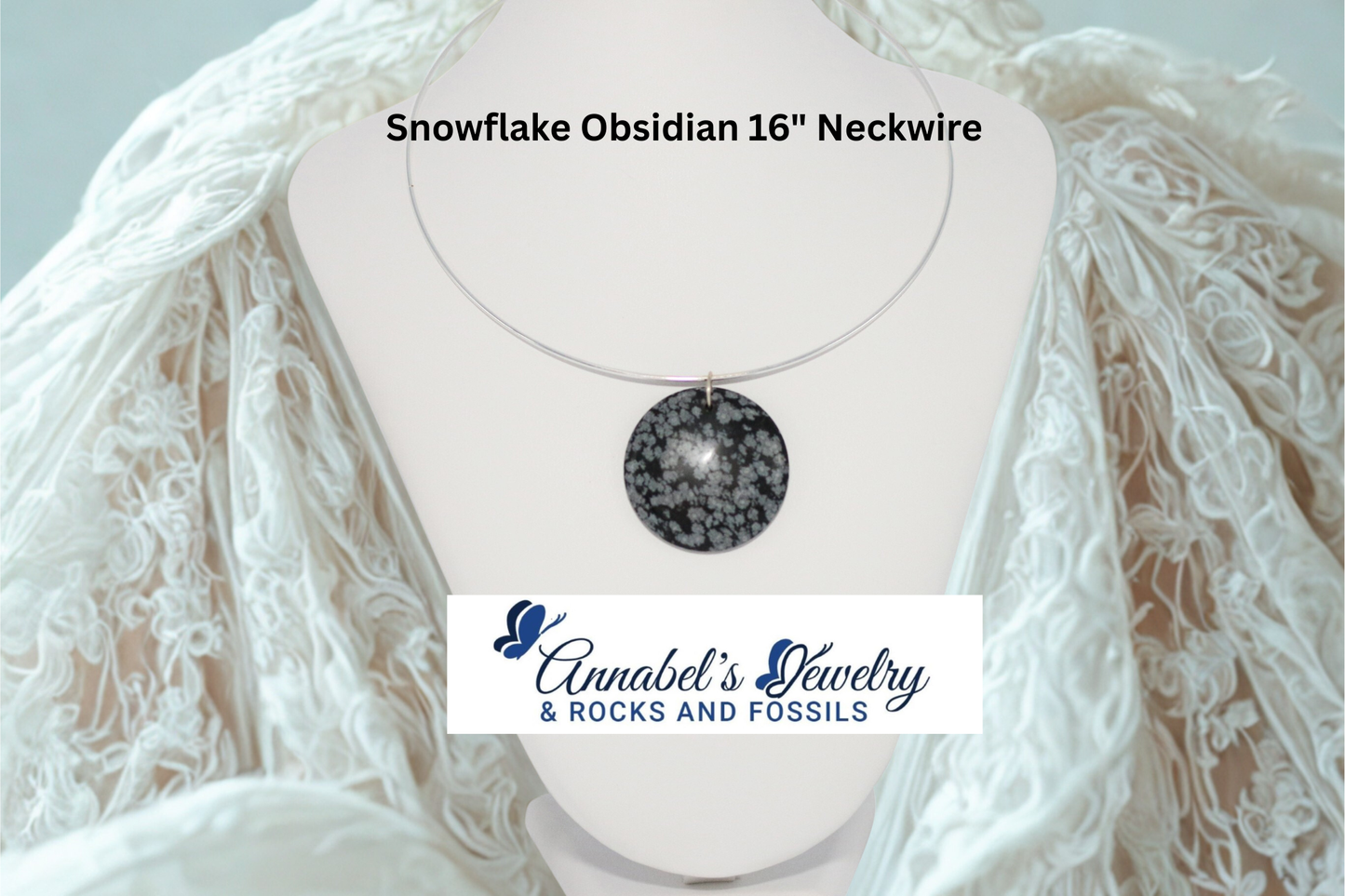 Snowflake Obsidian 16" Neckwire