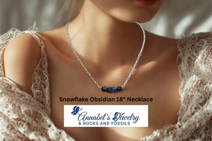 Snowflake Obsidian 18" Necklace